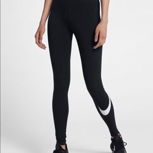 Nike black cotton leggings Size L